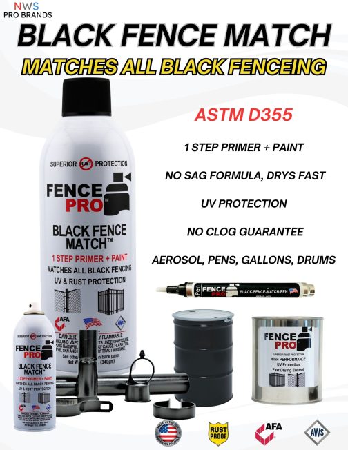 Black-Fence-Match | BFM-100 | 12-12oz cans per case | Covers up to 40 SF - Image 6