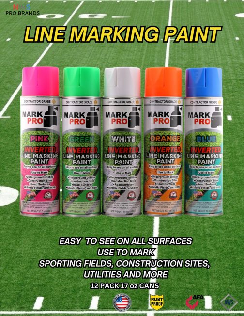 MARK PRO, IMPW-100, WHITE INVERTED MARKING PAINT | 12-17oz cans per case - Image 2